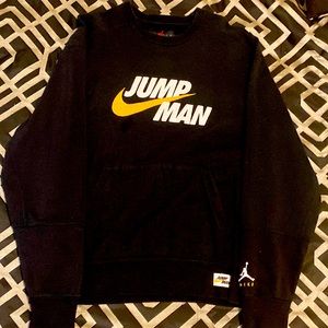Nike medium black & yellow jump man sweater